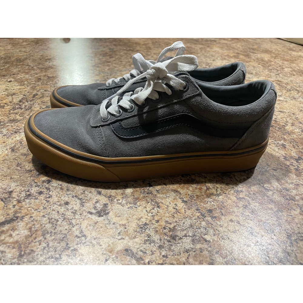 Vans Old Skool Ward Low Top Gray Suede Gum Sole Skate Shoes Mens7.5